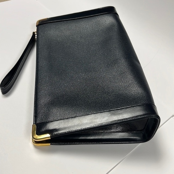 Koret Dark Navy Blue Leather Zip Large Wristlet Clutch Bag - Picture 3 of 8